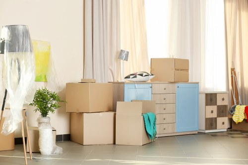 Moving van service on a South Kensington street with local flats and parking challenges