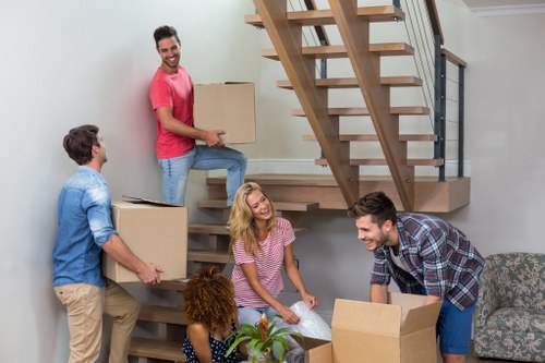 Moving truck service supporting a South Kensington home relocation