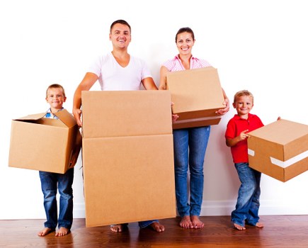 House removal team working on a South Kensington home move