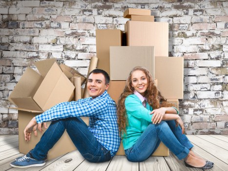 Professional van moving service with safety-focused handling