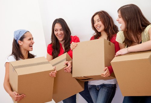 Residential relocation with removals van in South Kensington