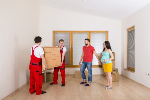 Careful transport of household items from a South Kensington property