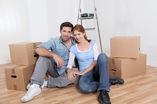 Removal van positioned for a local South Kensington property move