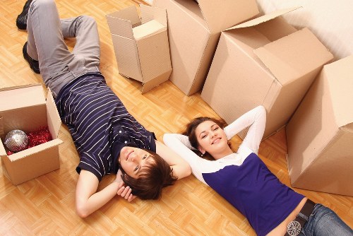 Loading furniture for a move near South Kensington streets and flats